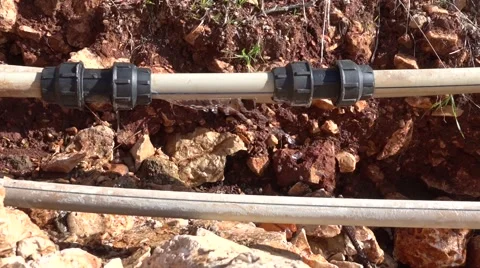 Water pipe is leaking 2 Stock Footage 60768458