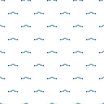 Water pipe seamless pattern with small waves Illustrazione stock
