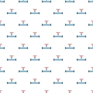 Water pipe valve seamless pattern on white background 스톡 일러스트