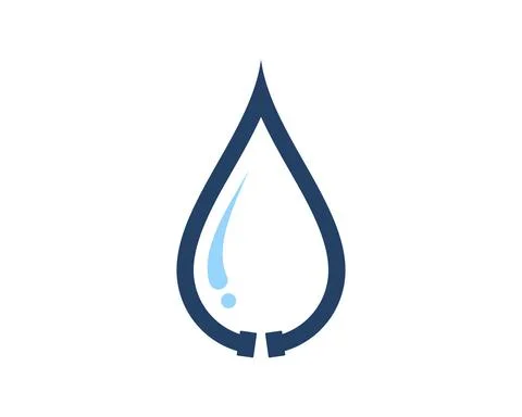 Water pipe with water drop inside Stock-Illustration