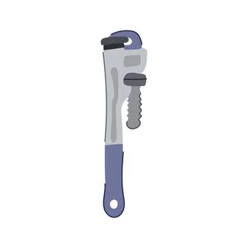 Water pipe wrench cartoon vector illustration Stock Illustration