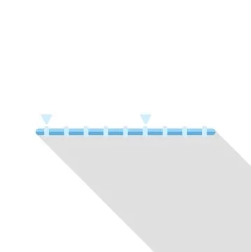 Water pipeline system flat icon long shadow Stock Illustration