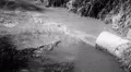 water from pipes in small pond Video HD