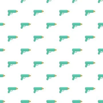 Water pistol toy seamless pattern for summer fun Stock Illustration
