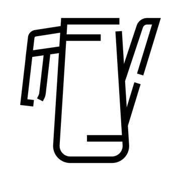 Water pitcher icon representing beverage serving kitchenware Stock Illustration