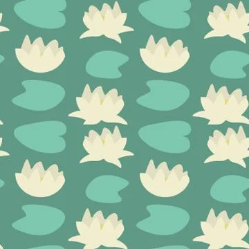 Water plants pattern Stock Illustration