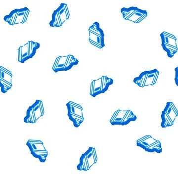 Water plastic bottle isometric icon seamless pattern Stock Illustration