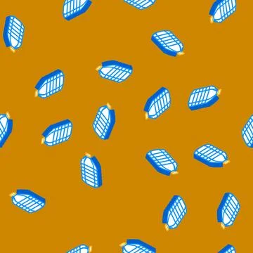 Water plastic bottle isometric icon seamless pattern Stock Illustration