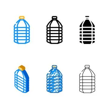 Water plastic bottle pack color icon vector Stock Illustration