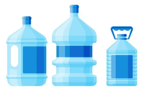 Water plastic bottle vector transparent mineral beverage blank refreshment Stock Illustration