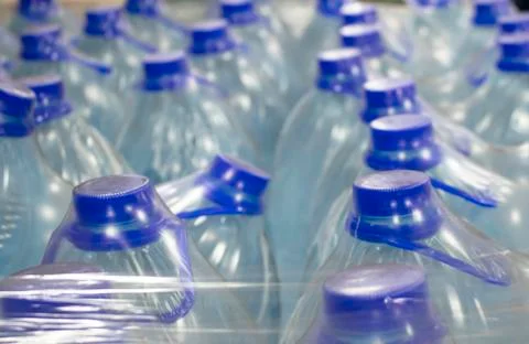 Water in plastic bottles. Stock Photos