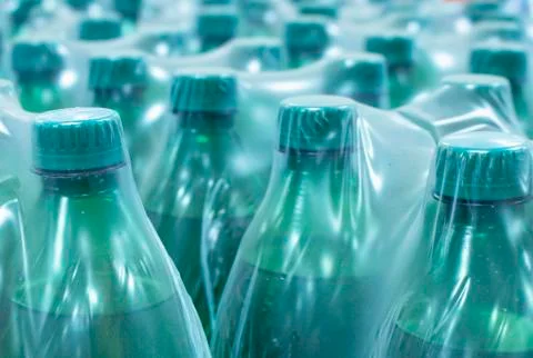 Water in plastic bottles. Stock Photos