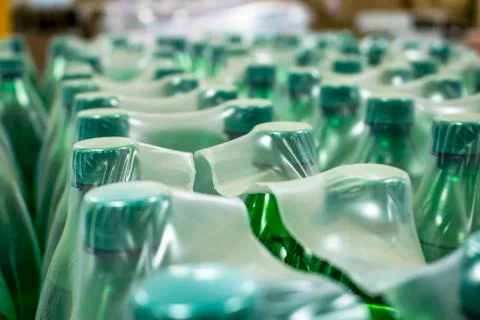 Water in plastic bottles. Stock Photos