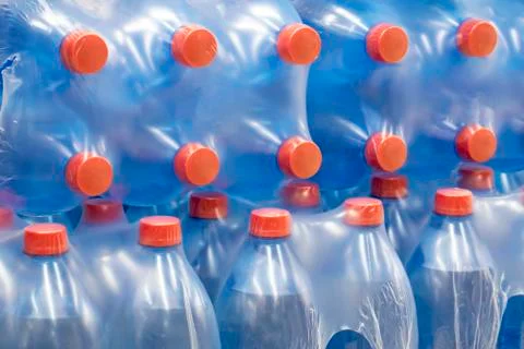 Water in plastic bottles. Stock Photos