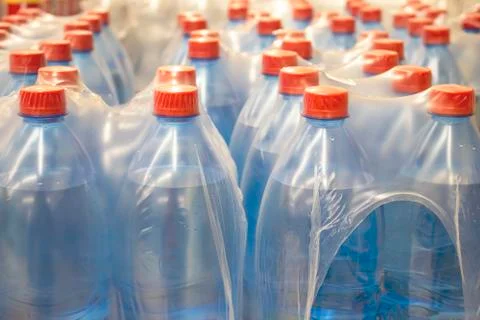 Water in plastic bottles. Stock Photos