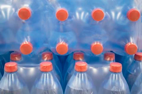 Water in plastic bottles. Stock Photos