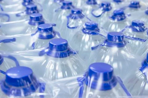 Water in plastic bottles. Stock Photos
