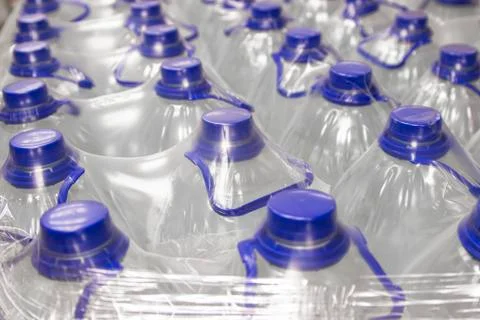 Water in plastic bottles. Stock Photos