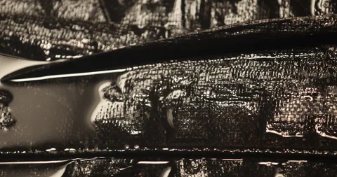 Water on plastic sheet Stock Footage 320451406