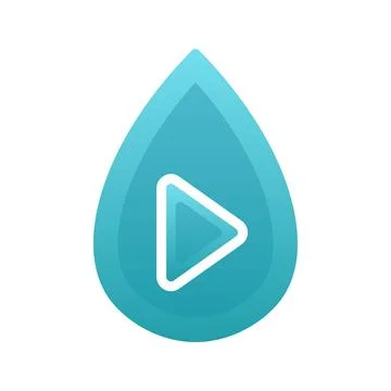 Water play gradient logo design template icon Stock Illustration