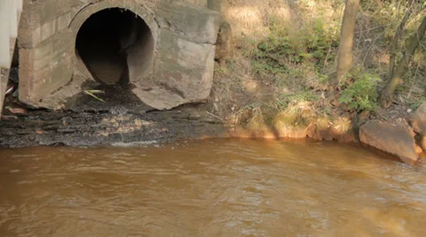Water pollution. Dirty water. Rust water. Stock Footage 39727698