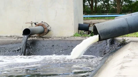 Water pollution from industrial. Stock Footage 65775004