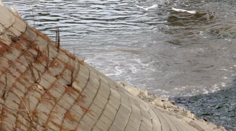 Water pollution; sewage; river; Stock Footage 35921619