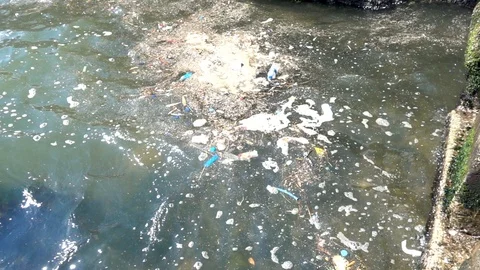 Water Pollutuon Garbage Trash 3 Stock Footage 99270910