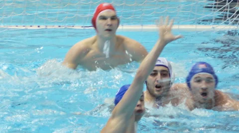 Water Polo Action 3 Stock Footage 48294998