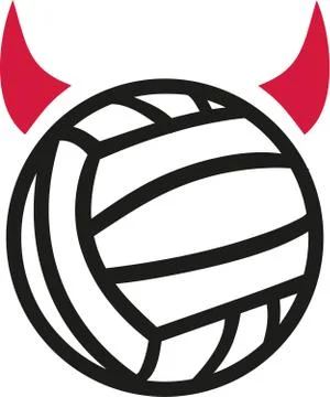 Water polo with devil horns Stock Illustration