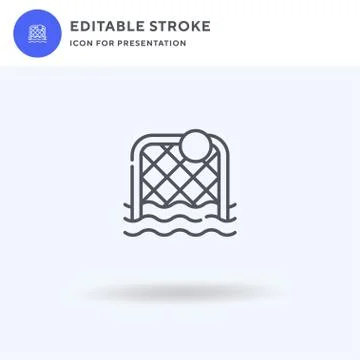 Water Polo icon vector, filled flat sign, solid pictogram isolated on white Stock Illustration
