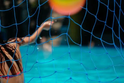 Water polo net Stock Photos