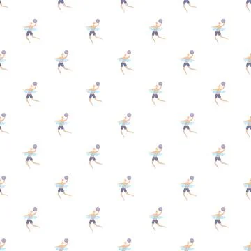 Water polo player pattern exercising in water sport Illustrazione stock