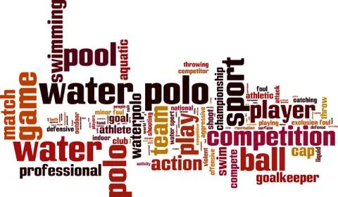 Water polo word cloud Stock Illustration