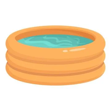 Water pool icon cartoon vector. Swim girl Illustrazione stock