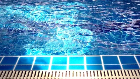 Water pool with sun light slowmotion Video stock 89681913