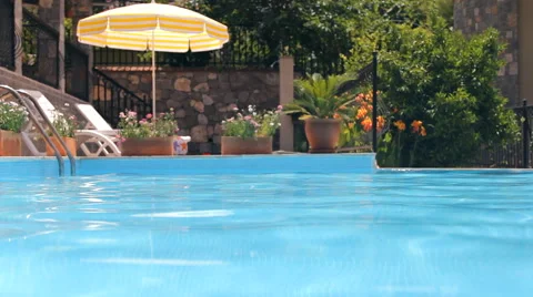 The water in the pool, sunbathing place Stock Footage 41760645