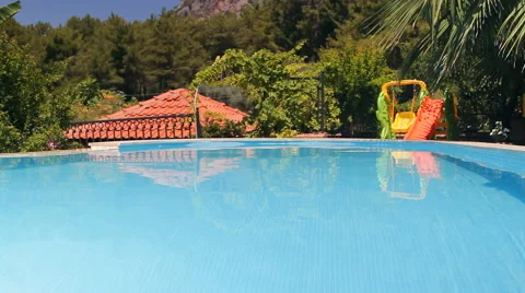 The water in the pool, sunbathing place Stock Footage 41829168