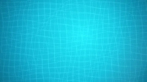 Water pool surface flat with abstract blue grid and wavy ripple pattern Stock Footage 347731782
