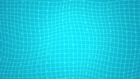Water pool surface flat with blue tiles and ripple effect top view background Stock Footage 347731789