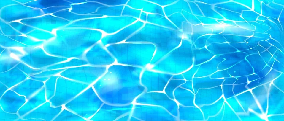 Water pool top view background with aqua ripples Stock Illustration
