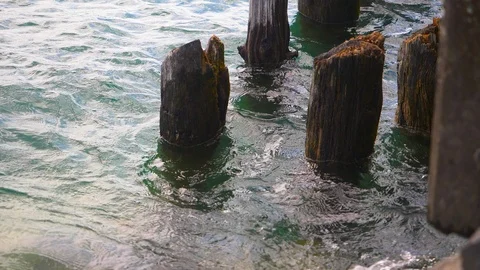 Water post Slowmotion2 库存影片 85799659