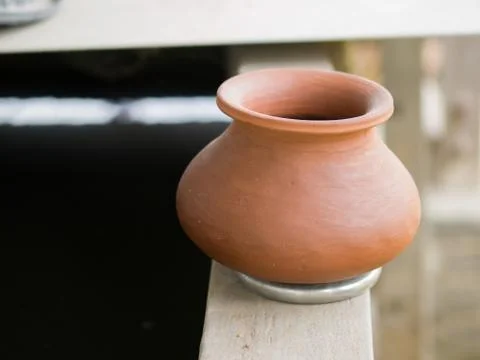 WATER POT MADE OF CERAMIC Stock Photos