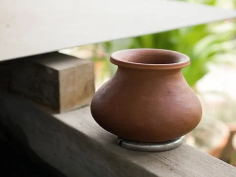 WATER POT MADE OF CERAMIC Stock Photos