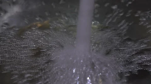 Water is poured into the pot Stock Footage 147884661