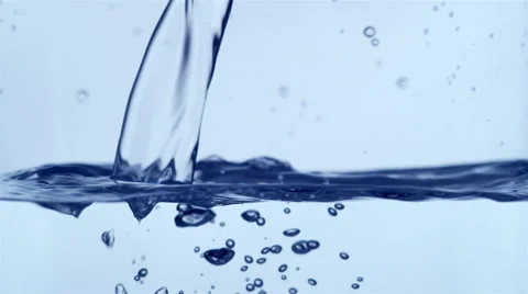 Water pouring and splashing, shot with Phantom Flex 4K at 1000 frames per second Stock Footage