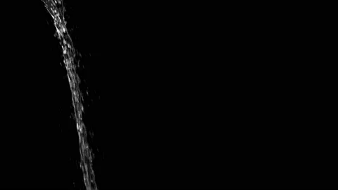 Water pouring on black background Stock Footage 152428208
