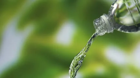 Water pouring from a clean plastic water bottle, Stock Footage