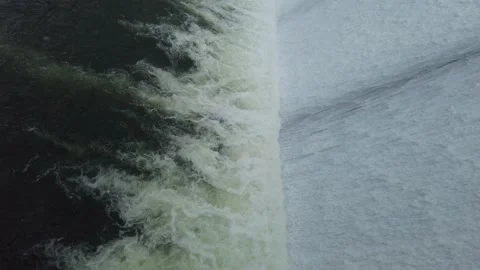 Water pouring down from a dam Video stock 200450756