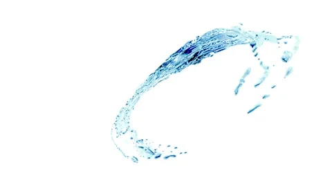 Water pouring isolated on white background Stock Footage 105576279